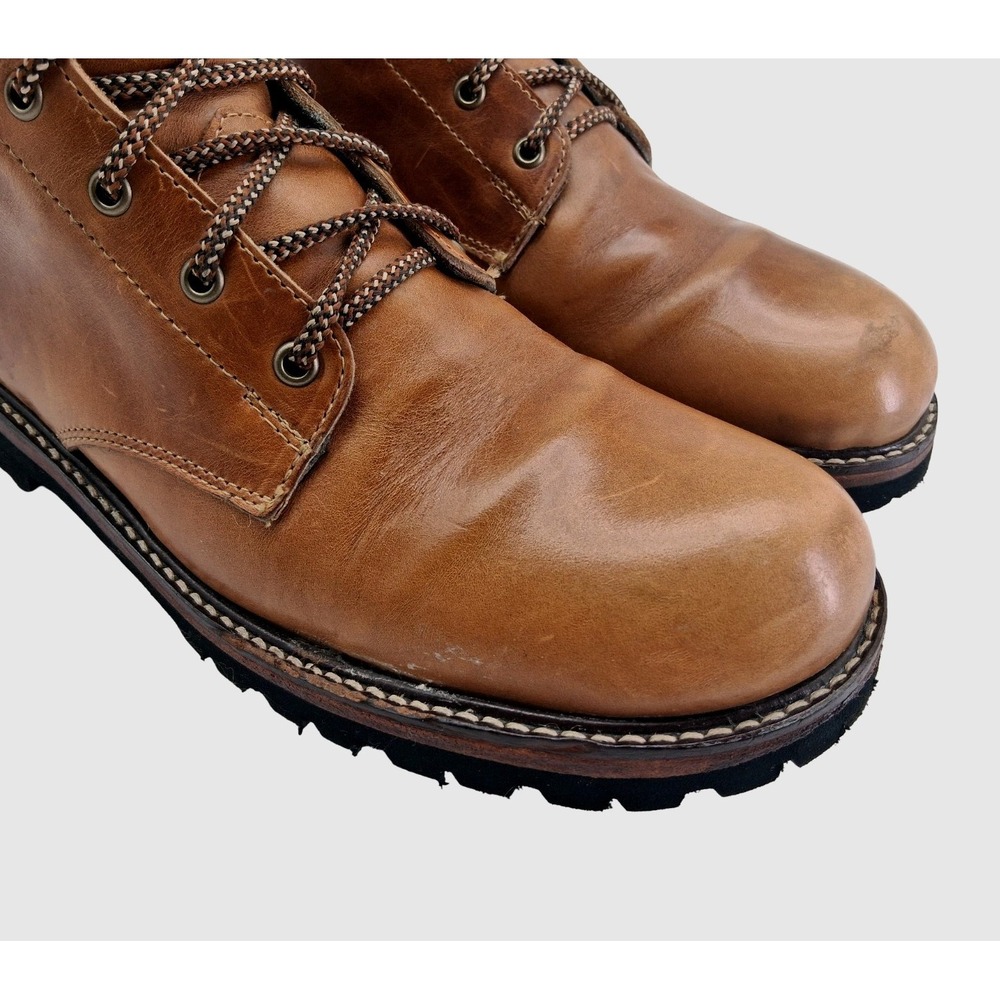 Quoddy Boots Mens Size 11.5 Brown Leather Combat Ankle Vibram Lined Lace Up - Picture 5 of 13